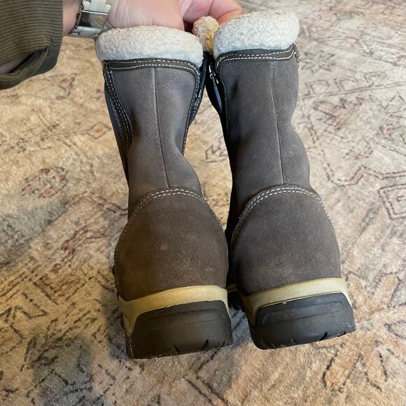 Sorel Water Fall Waterproof Gray Suede Boots WOMEN'S SZ 9 Winter Boots EUC - Picture 6 of 9